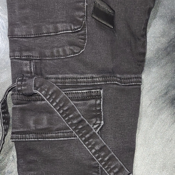 Filthy Wealth black distressed jeans women's 34/32 - Picture 7 of 9